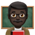 👨🏿‍🏫 man teacher: dark skin tone display on Apple